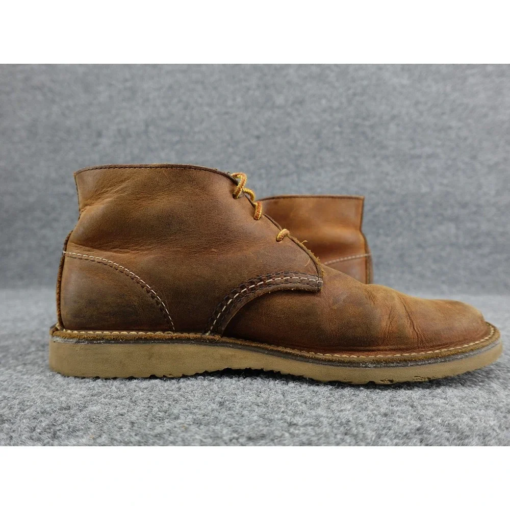 Red Wing Weekender Chukka Mens 7.5 Brown Leather Boots‎ 3322 USA Heritage